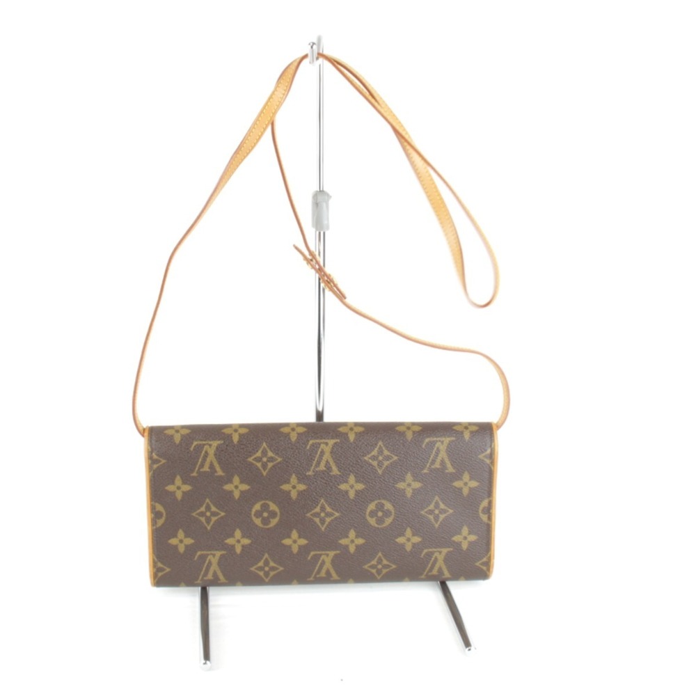 LOUIS VUITTON Authentic Brown Monogram Canvas Pochette Shoulder Bag - Picture 2 of 9